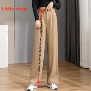 Women Chic Office Wear Straight Pants Vintage High Ladies Trousers Baggy Korean 2022 Spring Summer Autumn.png 640x640