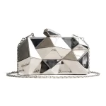 Women Handbags Metal High Quality Hexagon Clutches Fashion