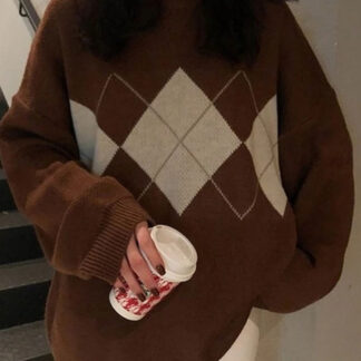 Women Knitted Sweater Fashion Oversized Pullovers Ladies Winter Loose Sweater Korean College Style Women Jumper Sueter 1