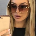 Women Luxury Square Brand Designer Fashion Unisex Sunglasses