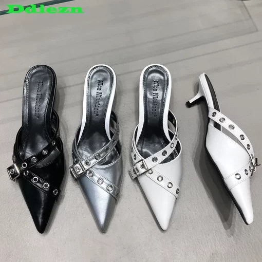 Women Pumps Elegant Female Shoes Pointed Toe High Heels 2024 New In Fashion Slippers Summer Ladies 4
