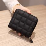 Women Short Wallets PU Leather Female Plaid Purses