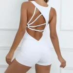 Women Slim Fit One Pieces Yoga Set Backless