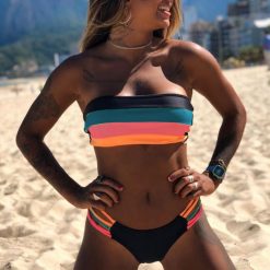 Women Swimsuit Bikini Set New Arrival Women Bandage Bathing Suit Female Swimwear Bikini Sets Striped Swim