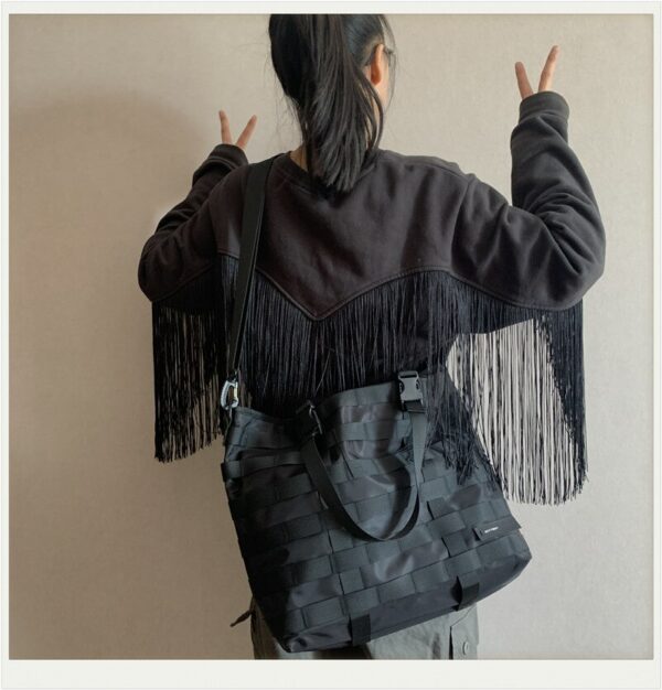 Women Tote Bag Nylon Fashion Unisex Solid Soft Shoulder Bags High Capacity Weave Handbag Simple Japan 3