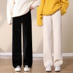 Women Warm Winter Plush Thick Pants Lambskin Cashmere