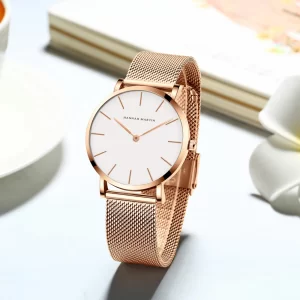 Women Watch Top Brand Dropshipping Japan Quartz Movement 36mm Rose Gold Waterproof Fashionable Nordic Minimalist Ladies