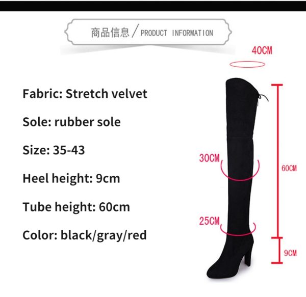 Women s 2022 Spring Autumn New Fashion Side Zipper Long Boots Were Thin High heeled Thick 5