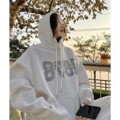 Women s Clothing Light Grey Hoodie Letter Embroidery Drawstring Sweatshirt Korean Fashion Leisure Winter New Tops.jpg 640x640