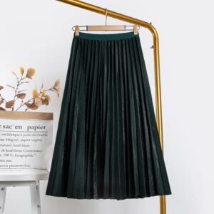Women s Skirt 2022 Spring Autumn New Office Lady Commuter Solid High waisted Loose Elegant Fashion 2