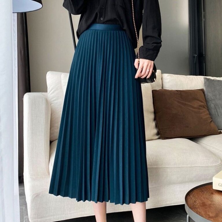 Women s Skirt 2022 Spring Autumn New Office Lady Commuter Solid High waisted Loose Elegant Fashion