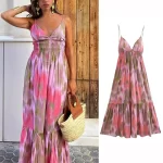 Women s Summer Dresses Sleeveless Halter Neck Bohemian