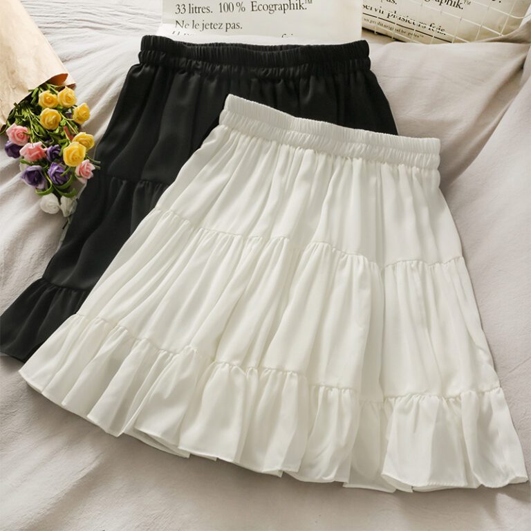 Women s Summer Sexy High Waist Slim Pleated A Line Mini Skirts Korean Fashion Casual Short