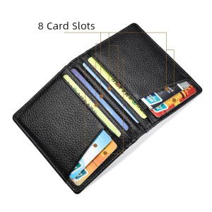 YUECIMIE Super Slim Soft Wallet 100 Genuine Leather Mini Credit Card Holder Wallets Purse Thin Small 3
