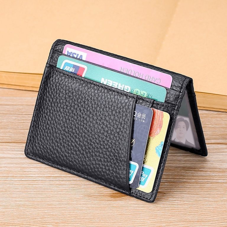 YUECIMIE Super Slim Soft Wallet 100 Genuine Leather Mini Credit Card Holder Wallets Purse Thin Small