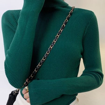 Zoki New 2022 Women Pullover Turtleneck Sweater Autumn Long Sleeve Slim Elastic Korean Simple Basic Cheap 1.jpg 640x640 1