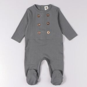 Baby rompers cotton ribbed kids clothes long sleeves baby overalls gold buttons children baby boys clothes girls clothes footies