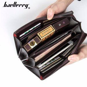 baellerry men clutch bag large capacity men wallets cell phone pocket passcard pocket high quality multifunction 2