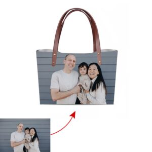 Custom Color Picture New Personalise PU Leather Fashion Shoulder Open Large Capacity Zipper Mobile Handbag Gift