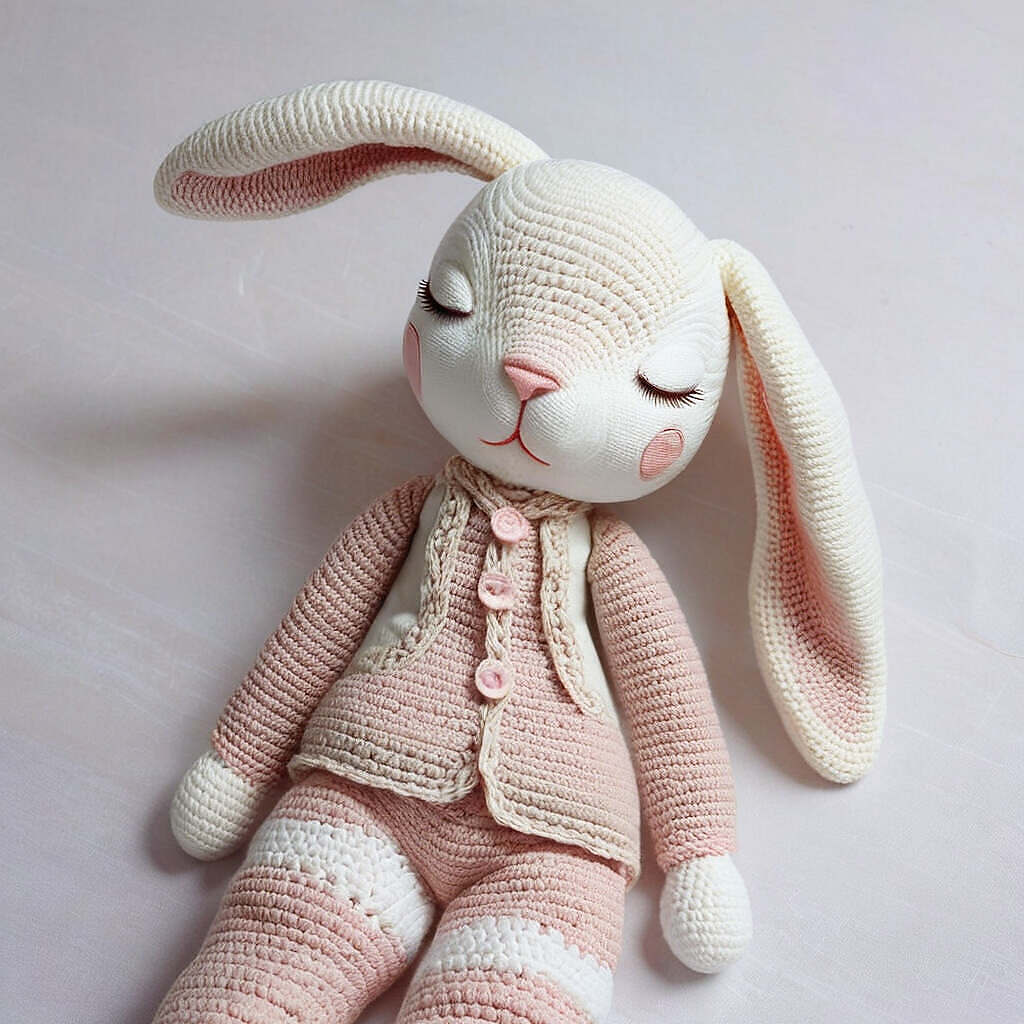 33 cm Sleeping Rabbit Doll