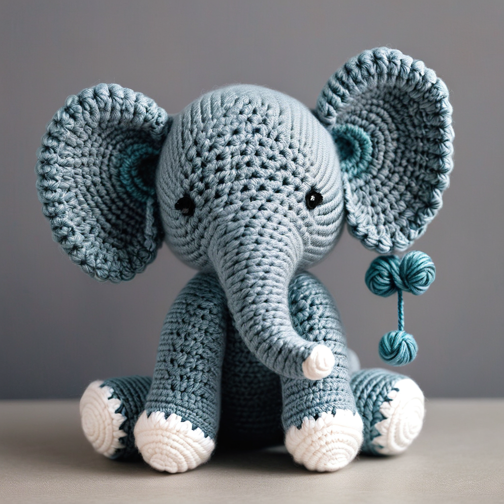 crafting a crochet elephan
