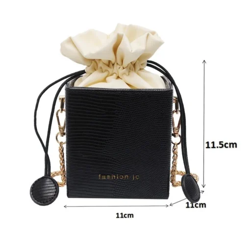 kf H1a20592bce81483bb30c8fbc61c0c585P Drawstring Bucket Women Purses Bags Small Flap Ladies Handbags Box Shape Crossbody Bags for Women Casual