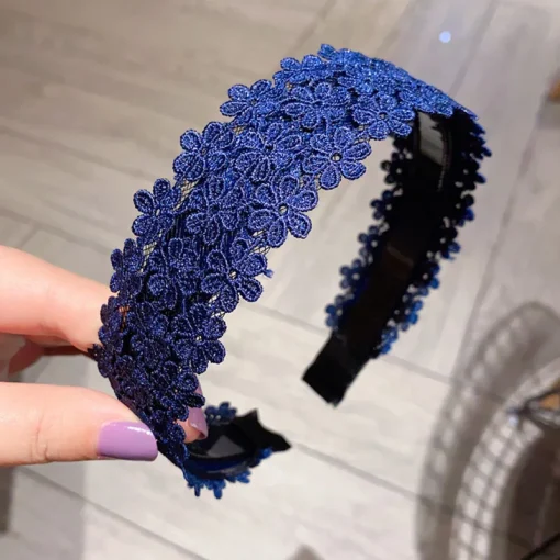 kf H3a538b570f8d41a8915354798171d8baI Haimeikang Lace Hair Hoop Women Korean Hair Pressure Bezel Headband Fashion Spring Summer New Headwear Hair