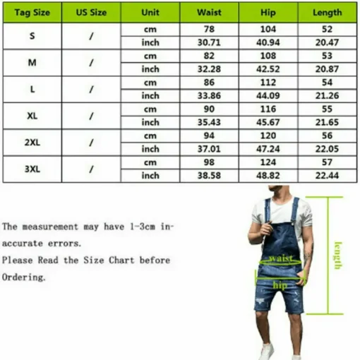 kf Ha4c55dbe012640198b87e2c311dd372fj Mens Casual Denim Jeans Overalls Jumpsuit Dungarees Cargo Work Shorts Playsuit