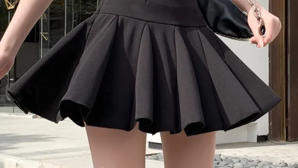 kf S02c294ece57a470f9a5f7ea995874399b Korean Style Women s Pleated Skirt Mini High Waist Japanese Wardrobe Malfunction proof Dancing Skater Skirt