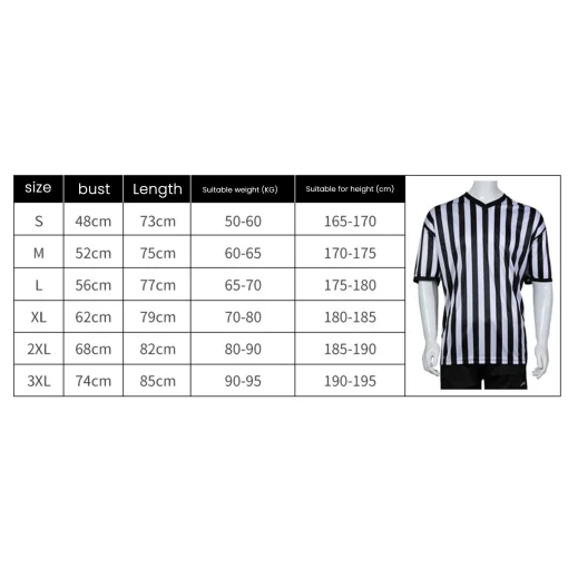 Men's Basketball Referee Uniform – Quick-Dry Football & Soccer T-Shirt - Image 4