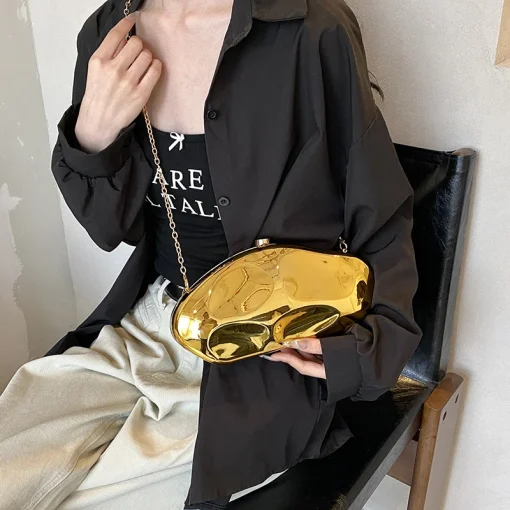 kf S0a631613b967465eae2ba3912a873fcbw Golden Bag Party Evening Clutch for Wedding Style with Luxurious Women s Evening Dresses Chain Purse