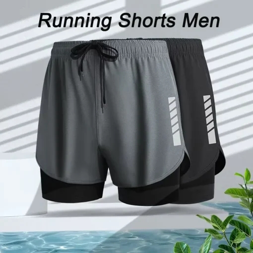 2024 Men’s Quick-Drying Jogger Shorts – Sport Gym Fitness Running Training Shorts, Large Size - Image 2