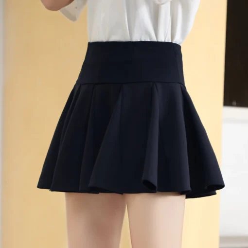 kf S0c7ef11146784534a710c64dd8086b24h High Waist Elastic Skirt Harajuku College Style Short Kawaii Korean New Pleated Mini Japanese Y2k Skirt