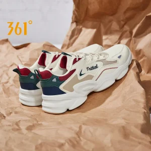 361 Degrees Men Sport Shoes Mesh Breathable Stitching Comfortable Shock Absorption Retro Culture Casual Male Sneakers 672116783