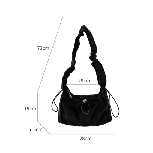 kf S120a7191f2dc4cc4947bd68aadc0a78dL New Women s Folded Evening Bags Trendy Art Nylon Shoulder Bag Fashionable Diagonal Straddle Handbag