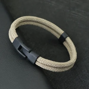 New Fashion Men Bracelet: Double Layer Detachable Stackable Accessory