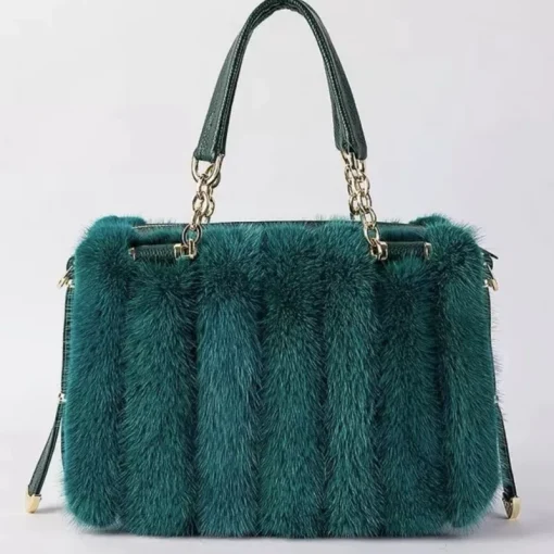 kf S1389fa26a844416591eaa734e1040773w Real Mink Fur Bag For Women Winter Ladies Handbags Crossbody Bags Single Shoulder Bag Evening Party