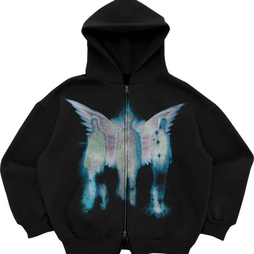 Gothic Y2K High Street Zip-Up Hoodie - Image 2