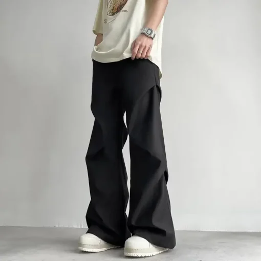 Japanese Retro Hip-Hop Cargo Pants – Y2K Loose Flared Streetwear - Image 2