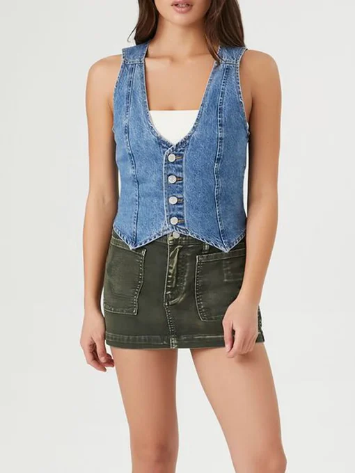 kf S2142717af54f40c88ec7d81499c3cf5aL Women y2k Vintage Denim Camis Tank Tops Button Sleeveless Vest Solid Slim 90S Aesthetic Waistcoat Gilet