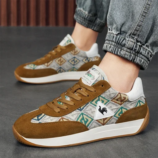 kf S2e044233e15840c58cdf3d28f37fe19eB New Retro Brown Men s Sneakers Brand 2024 Designer Trainers Men Jogging Shoes Fashion Platform Shoes