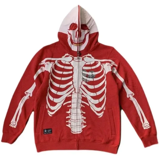 kf S2e63fe323cdb4d00a2b8770eee84cefd8 Y2k Fashion Zip Up Hoodie Halloween Skull Theme Pullover Hoodies Oversized Sweatshirt Punk Harajuku Sweatshirt Oversized