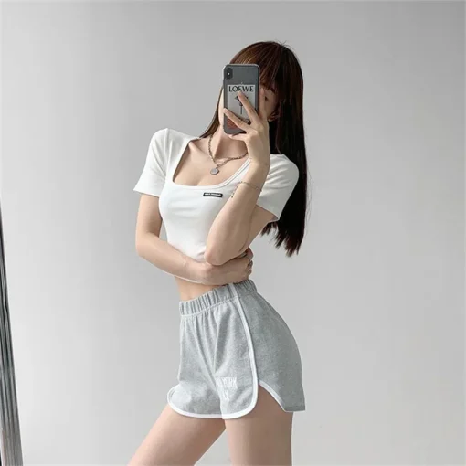 kf S30b42bf7fff645fea3d220edc1bedc10O Women s T shirt Short Sleeve Tees Shirts Casual Sport Tops Summer 2024 Letter T Shirt