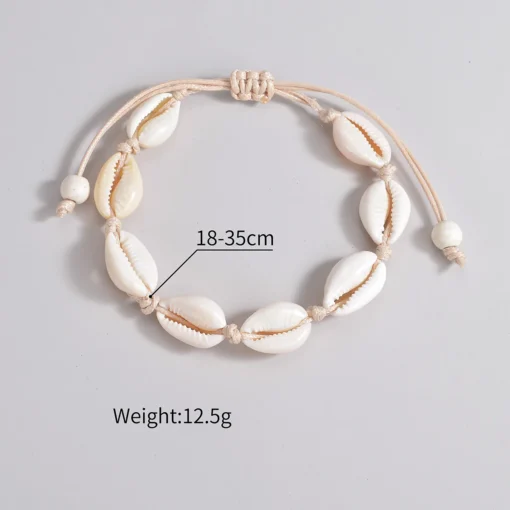 kf S32e80d3ac445435cbe7855ddb31b6ce9F Creative Novel Design Shell Beaded Adjustable Bracelet for Men and Women Couples Casual Fashion Wrist Accessories