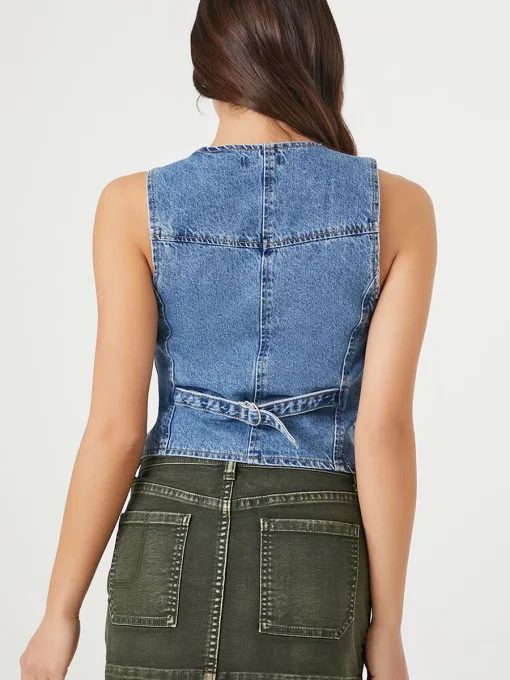 kf S39ceb5b57532493aaf6ab1343f61c46ak Women y2k Vintage Denim Camis Tank Tops Button Sleeveless Vest Solid Slim 90S Aesthetic Waistcoat Gilet