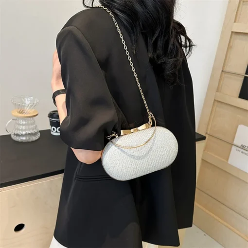 kf S39d1c5a1f4744942ae6963e15f7409ccS Evening Clutch Bags Women Shiny Handbag Party Banquet Clutches Bag Fashion Chain Shoulder Crossbody Bags