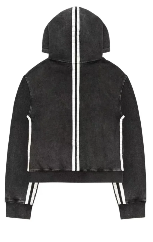 Y2K Zip Up Hoodie Men - Striped Graphic Oversized Streetwear - Image 3