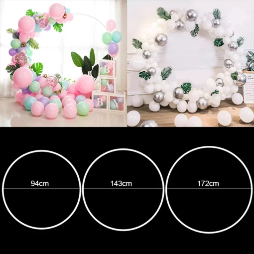 kf S3d00a2d53b874fc4940a6ba216207d7ec 172 143 94cm Balloon Stand Holder Circle Round Balloon Arch Accessories for Wedding Decorations Bridal Shower