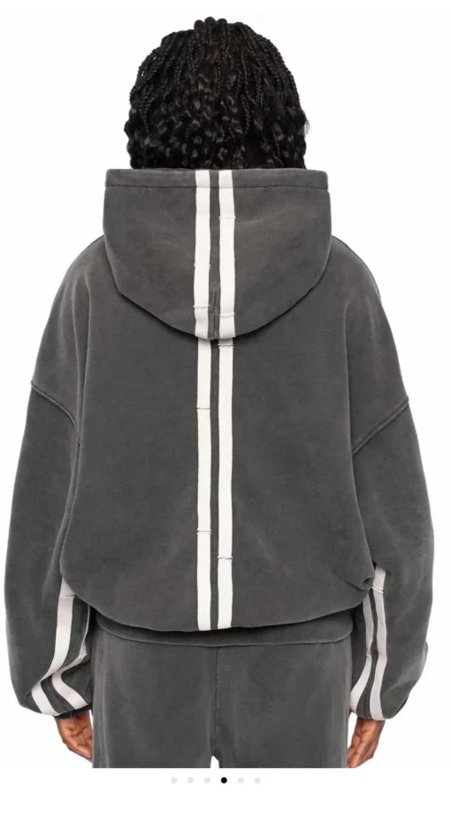 Y2K Zip Up Hoodie Men - Striped Graphic Oversized Streetwear - Image 5