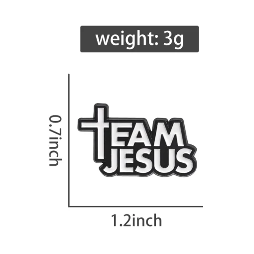 Team Jesus Enamel Pin | Christian Faith Pray God Brooch | Religious Lapel Pin for Clothing, Bags & Accessories - Image 6